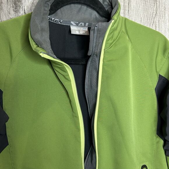 Salomon  Jacket Size M Full Zip Softshell Watch Window Green Color - Picture 5 of 12